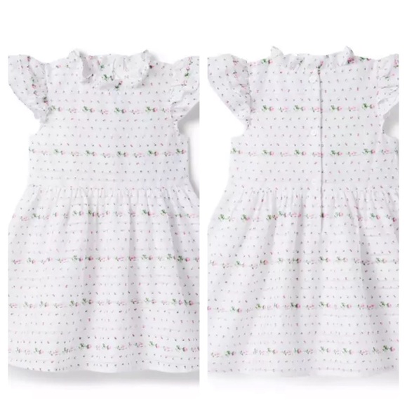 Janie and Jack | FLORAL SWISS DOT DRESS - Picture 1 of 11